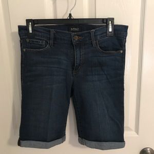 👖Knee-Length Plain Denim Shorts👖